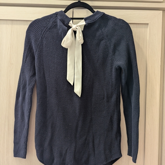 LOFT Sweaters - LOFT Dark Blue Knit with White Accent